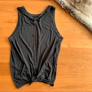 Lululemon Size 8 All Tied Up Tank Sheer Black